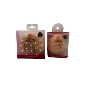 Daily Concepts Detox Massage Brush Konjac Sponge Set For Smoothing‎ Hydrating
